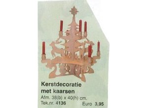 Bouwtekening kerstdecoratie met kaarsen