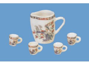HuaMei Collection Schenkkan met 4 kopjes