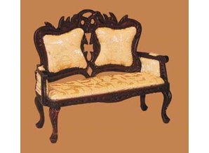 Euromini's Victoriaanse sofa, mahonie