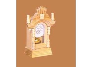 Euromini's Vict. schoorsteenmantelklok, blankhout