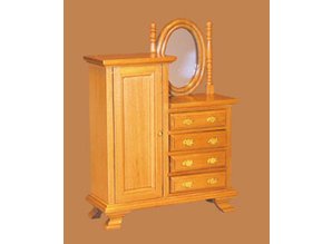 Euromini's Kast met spiegel, eiken