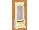 Euromini's Staande spiegel met lade, crème