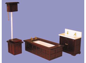 Euromini's Victoriaanse badkamer 3-delig, mahonie