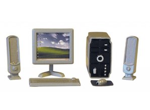 Euromini's Computerset, 6-delig, zilvergrijs