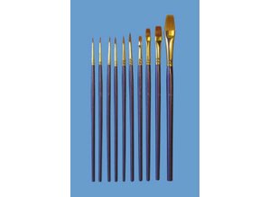 Euromini's Golden Taklon penselenset, 10-delig