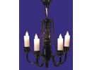 Euromini's Kroonluchter, 4-pits kaars zwart