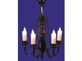Euromini's Kroonluchter, 4-pits kaars zwart