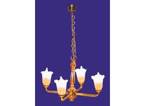 Euromini's Kroonluchter, 4-pits tulp (helder glas)