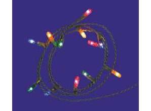 Euromini's Kerstverlichting 12 lampjes gekleurd micro 2mm, zonder stekker