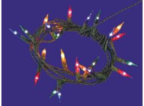 Euromini's Kerstverlichting 24x gekleurd micro kaars 2mm, zonder stekker