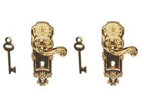 Euromini's Deurplaat met deurkruk "Vienna", per 2