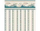 Euromini's Crest, aquamarine on beige