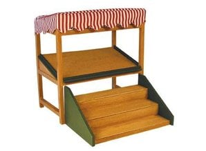 Euromini's Marktkraam + display Kant-en-klaar en geschilderd